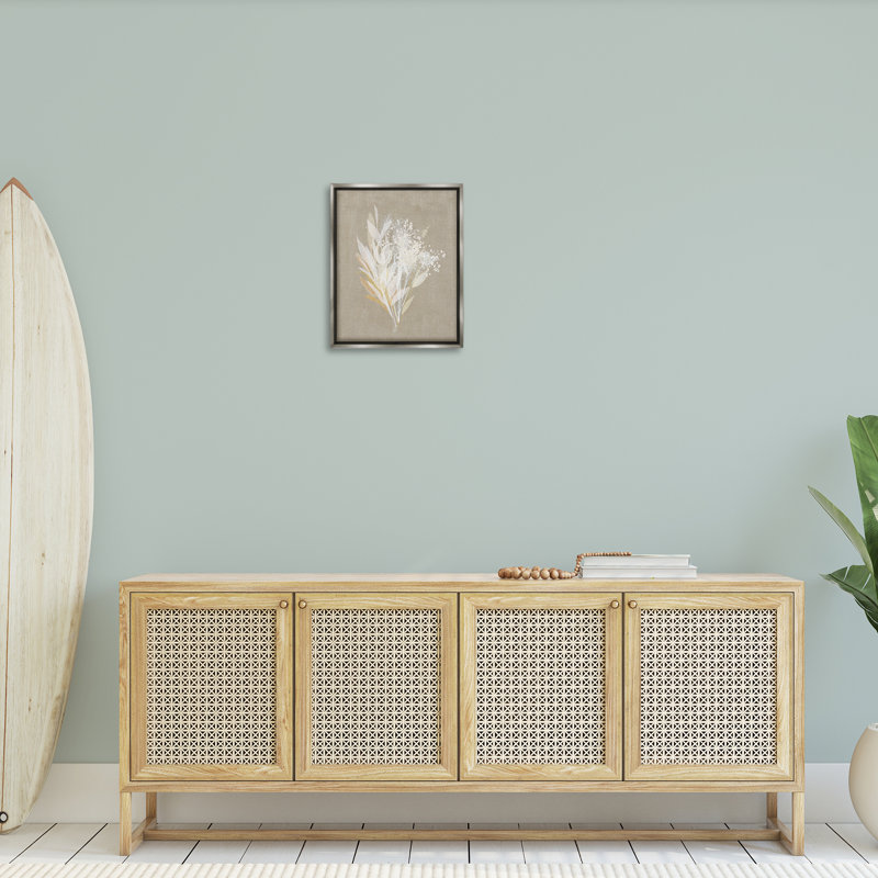 Cadre flottant Natural Herb Impression, design par Susan Jill, Cadre flottant gris lustré, H 21 po x l 17 po
