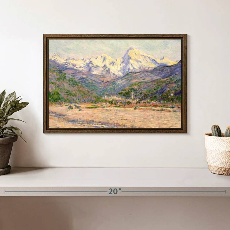 La vallée de la Nervia, 1884, 13 po x 9 po, Cadre flottant noyer