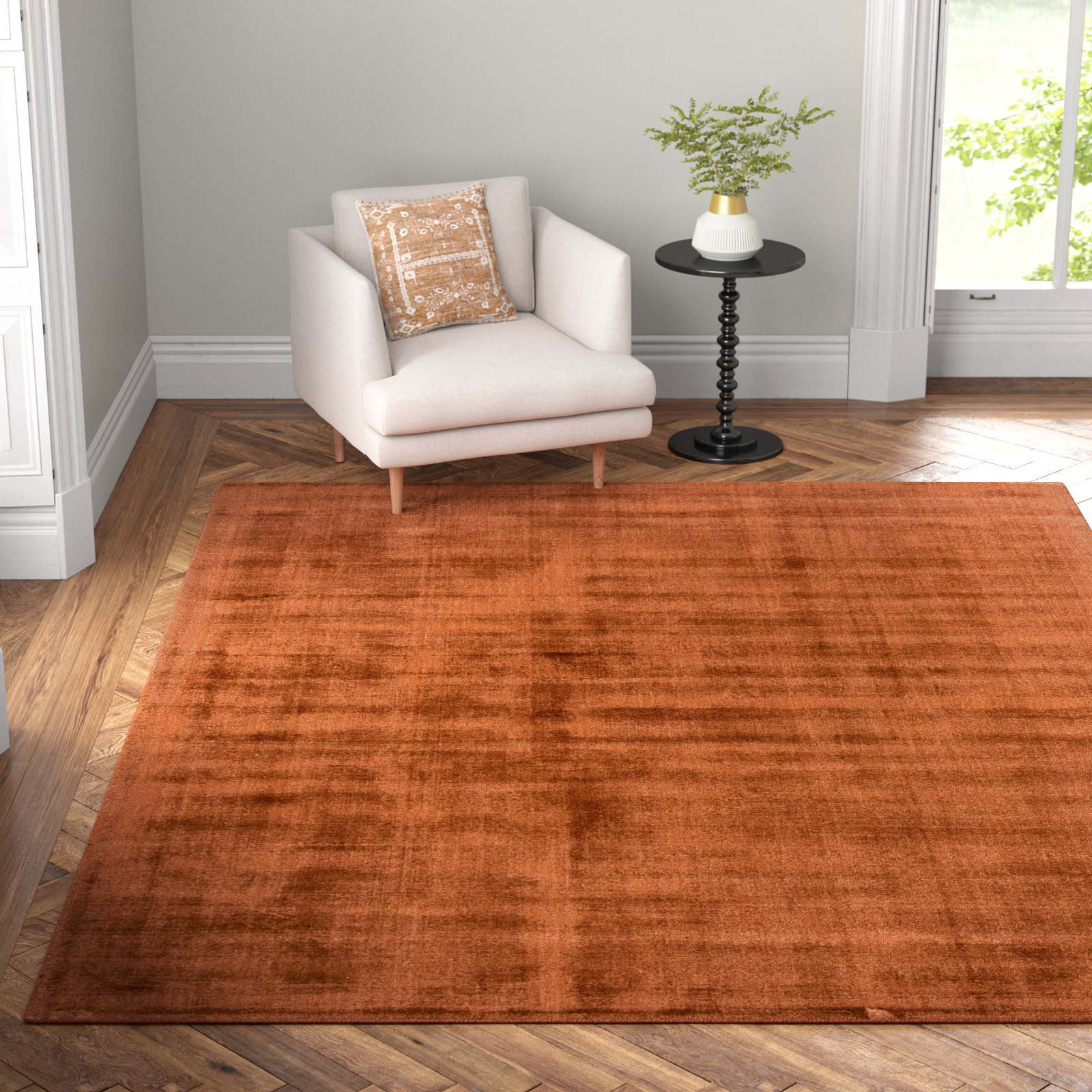 Fennel Hand-Loomed Rug, Rectangle 6' x 9'