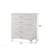 White 5-Drawer Chest With Metal Legs