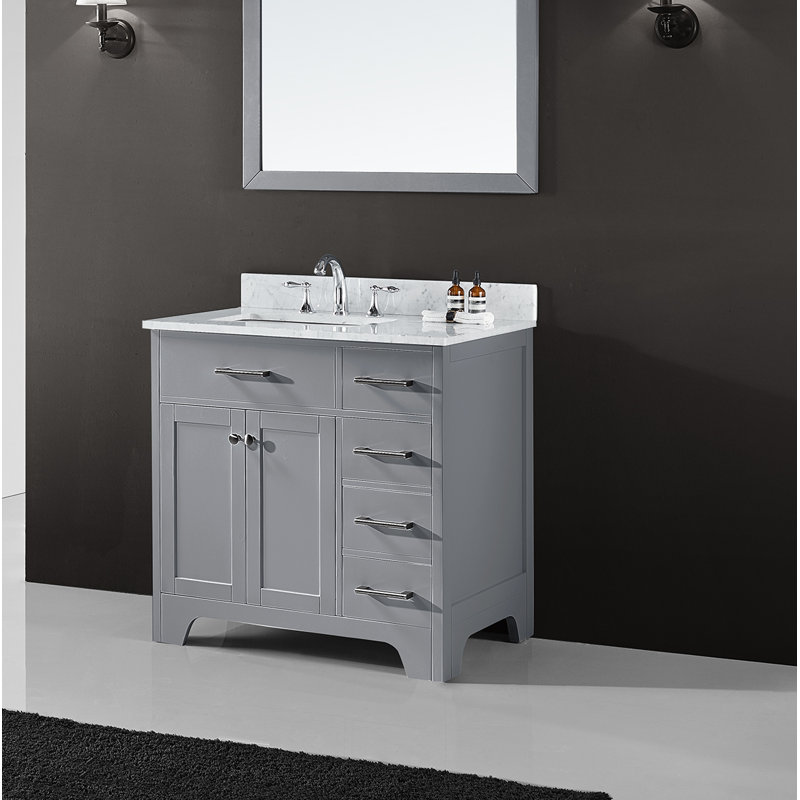 Ensemble de meuble-lavabo simple 36 po Cassel, Gris taupe