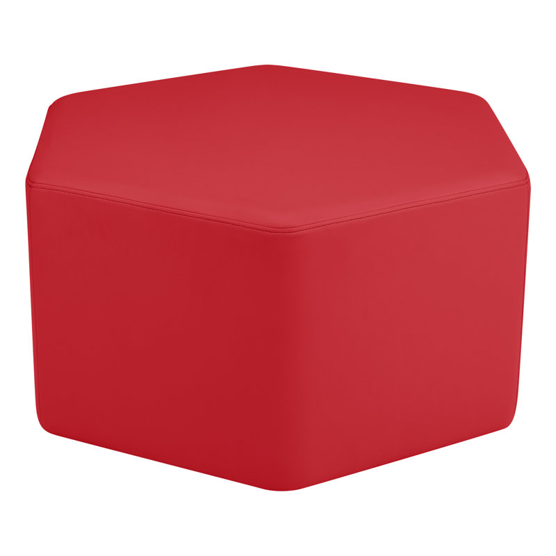 Tabouret hexagonal structuré de Learniture, Rouge