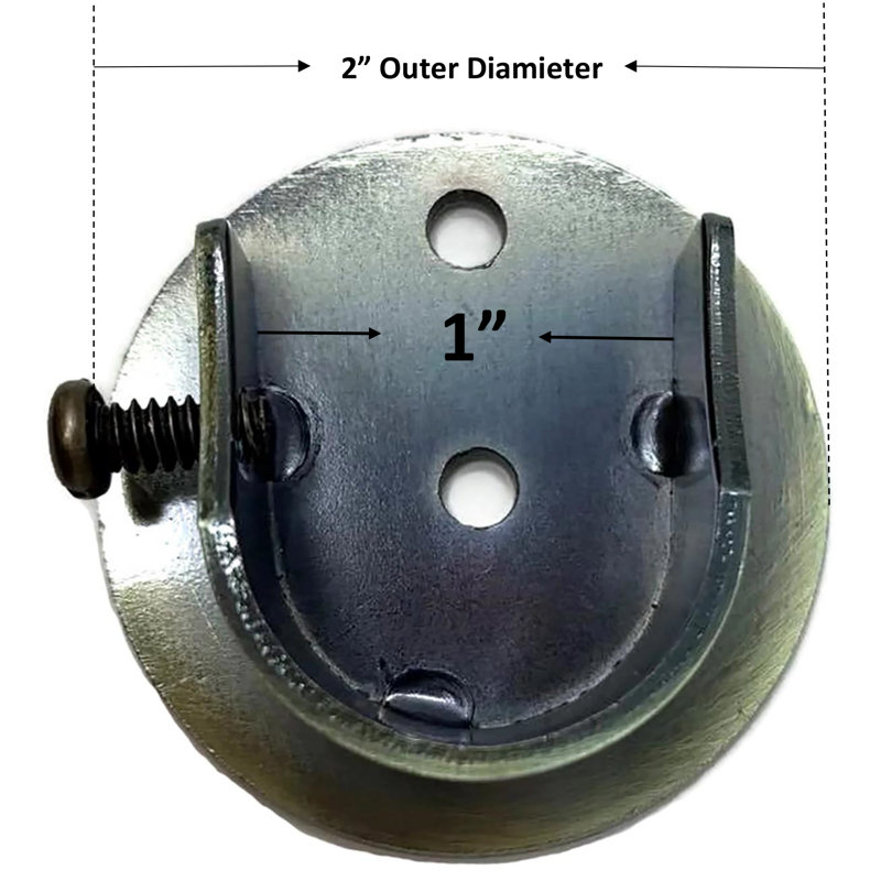 Support de fixation pour rideau intérieur Petillo, Laiton antique, H 1 po x l 2 po x P 2 po