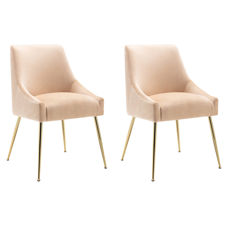 Fauteuil en velours l 21,5 po Koblas, Velours beige