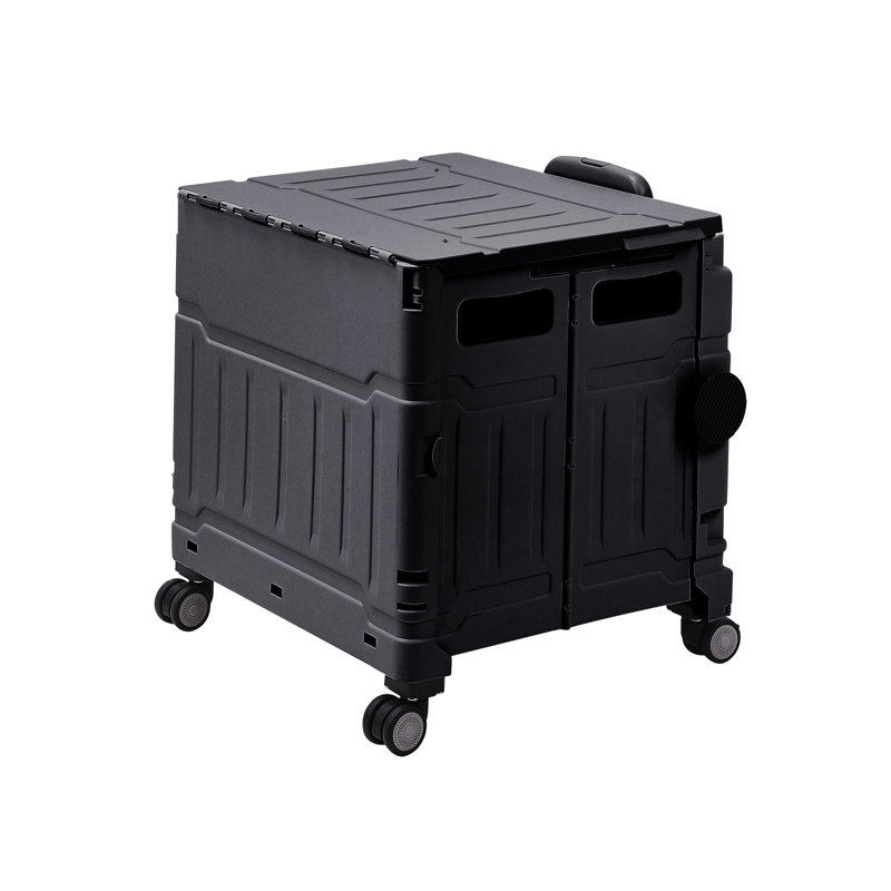 45cm H x 43.5cm W Utility Cart with Wheels, Black