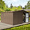 Remise en métal 11 pi x 12,5 pi avec structure en acier galvanisé et porte verrouillable, fenêtres, remise de jardin extérieur, construction, fenêtres de porte pour