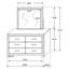 Commode 6 tiroirs avec miroir Sherwood Coastal