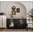 Accent Cabinet Lacquered Wooden with 4 Glass Doors, Sideboard Buffet Server for Storage and Display-1633095279-1633095273