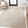 Aleysia High-Low Geometric Arch Scandi Striped Beige/Cream Indoor/Outdoor Rug