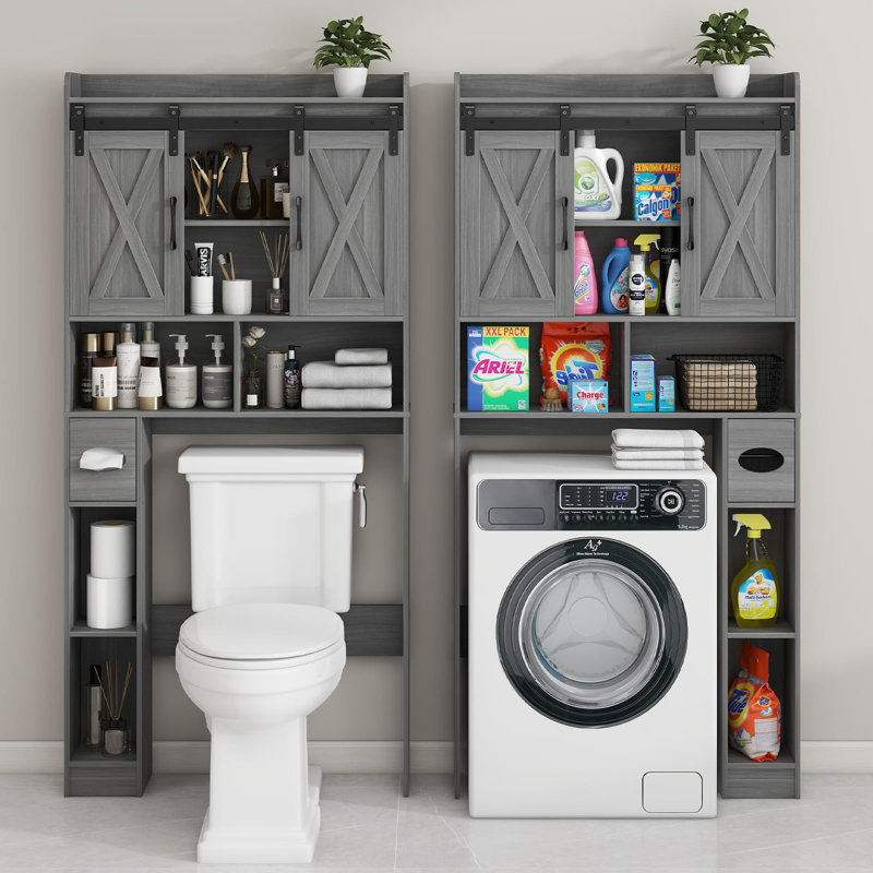 Over The Toilet Storage Cabinet, Wash Gray