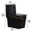 1.98 Gallons Per Minute GPF Elongated Height Floor Mounted One-Piece Black Toilet (Seat Included)