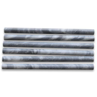 Bardiglio 1" x 12" Marble Grid Mosaic Wall & Floor Tile