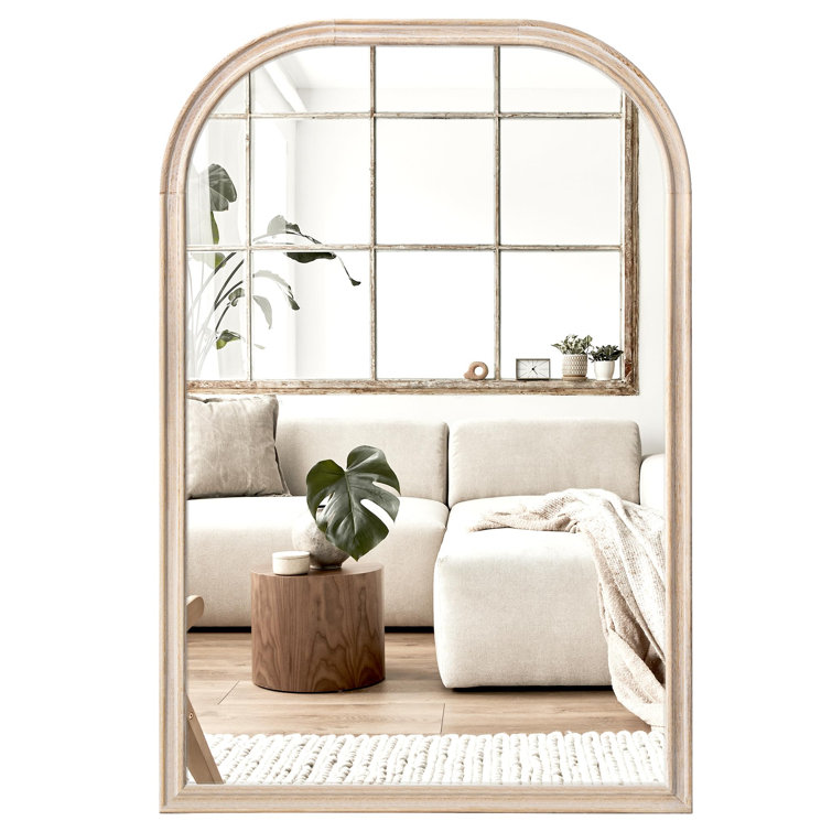Alexssa Rectangle Solid Wood Wall Mirror