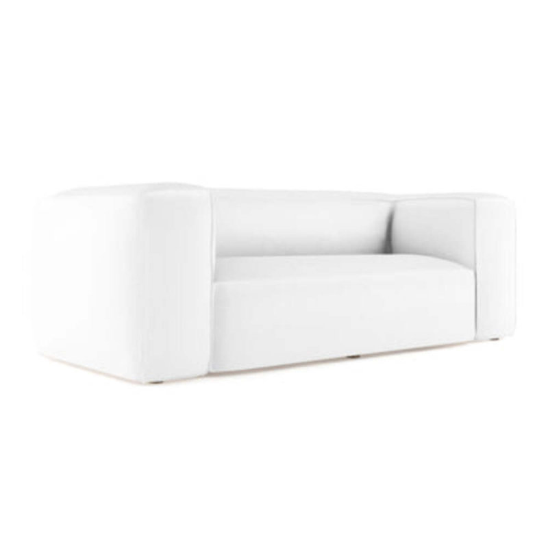 Crosby Slope Arm Sofa, 32.5" H x 84" W x 43" D, Weathered, Vintage Leather Blanc