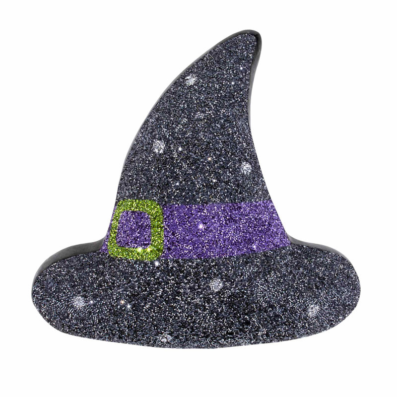 Witch Hat Shaped Rhinestone Pillow