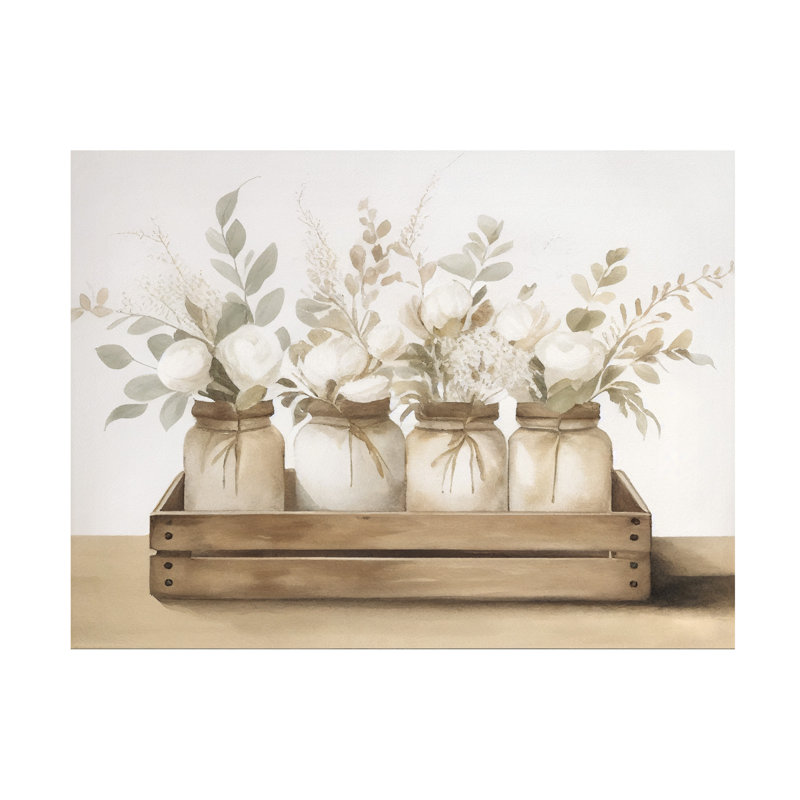 Art sur toile Sasha Mason Jars I, 24" H x 32" W