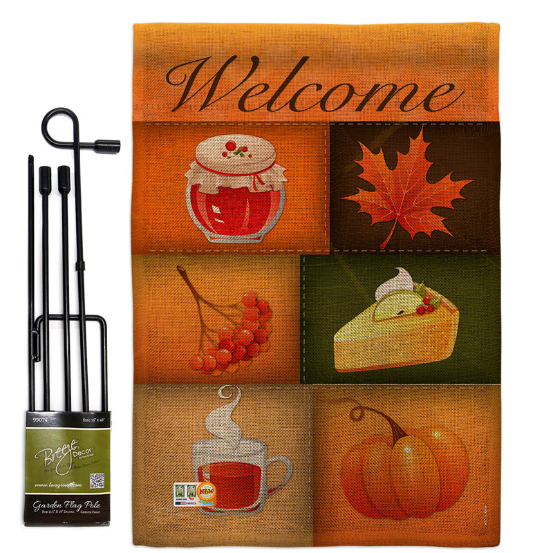 Double Sided 18.5'' H x 13'' W Polyester Flag Set