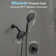 Spot Resist Multi-function Handshower And Rainfall Shower Head Trim Combo With Shower Handle