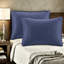 Ensemble de literie réversible bleu marine, conception surdimensionnée en coton, ajout de chambre à coucher confortable