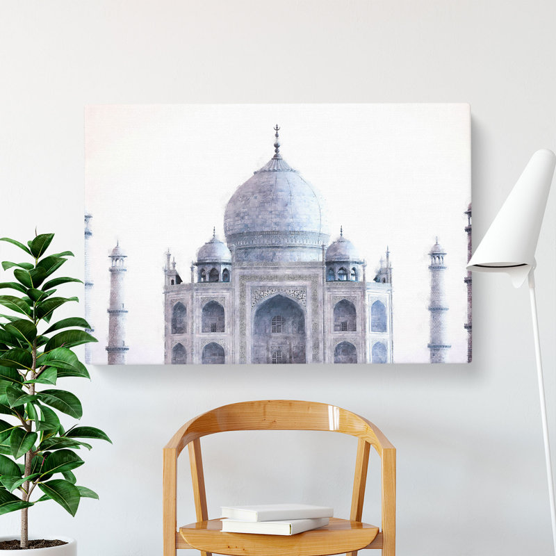 The Taj Mahal in Agra India - Wrapped Canvas, 60cm H x 91cm W x 3cm D