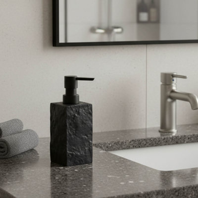 Stone Bath Square Resin Hand Soap & Lotion Dispenser