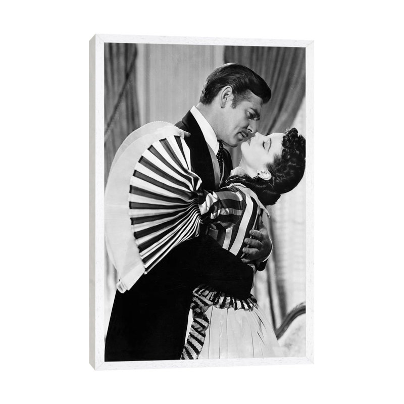 Gone With The Wind, 1939 - Print on Canvas, White Framed, 66.04 cm H x 45.72 cm W
