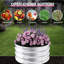 Ensemble de 3 jardinières surélevées en métal 2 x 2 x 1 pi, pots de fleurs ronds galvanisés avec fond ouvert pour légumes, argent