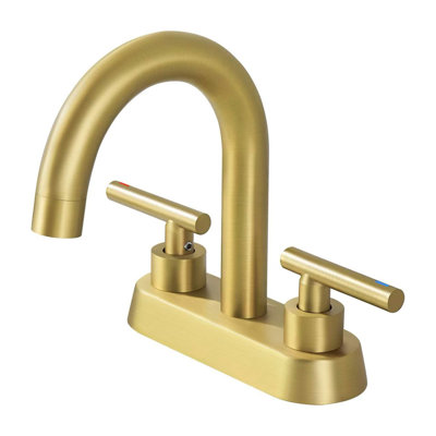 4 Inch Vanity Faucet Bathroom Faucet Dual Handle Bathroom Basin Faucet Leak-Free Brass