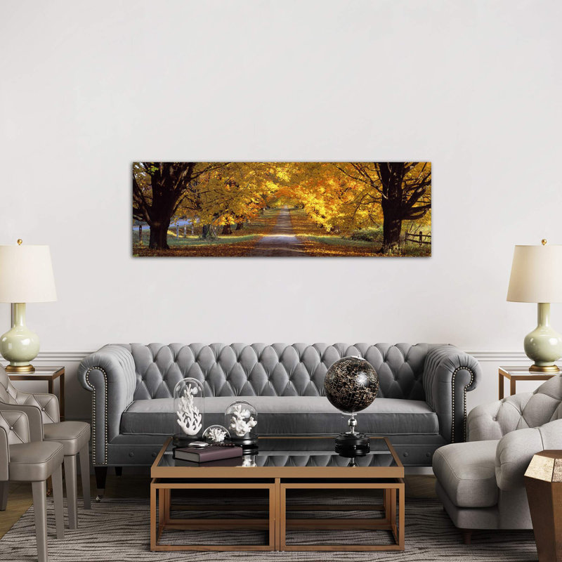 Road, Baltimore County, Maryland, USA - No Frame Panoramic Print on Canvas, 121.92 cm H x 40.64 cm W x 1.91 cm D