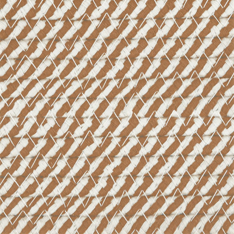 House Of Hampton Fabric Decorative Basket, Brown/White