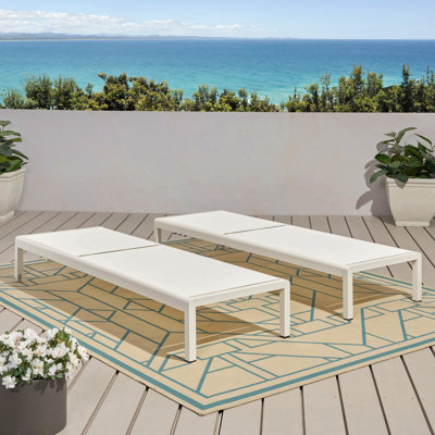 CAPE CORAL KD CHAISE LOUNGE GRY(MP2)( SET OF 2 ) WHITE