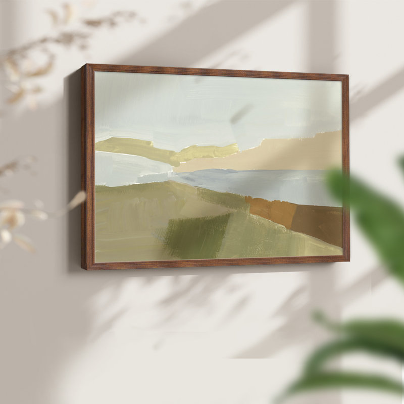 Stacked Landscape III - Reproduction encadrée - Restickable, H 22 po x l 28 po, Noyer