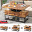 Table basse à plateau relevable avec rangement