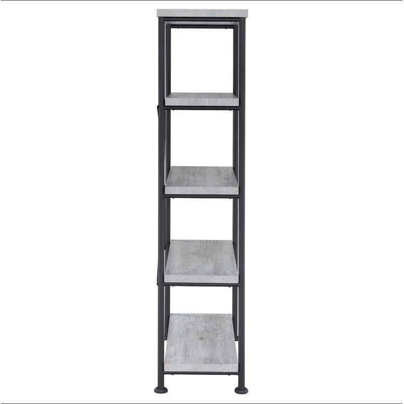 Grey Driftwood 4-shelf Bookcase, Gray