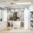  88.8'' W Closet System with Wooden Drawers and Hanging Rods-1396197255