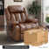 Latitude Run Lay Flat Dual Motor Power Lift Recliner Chair with Vibrating Massage and Heating, Infinite Position, 2 Remote Control, and Side Pockets, USB Ports, Faux Leather