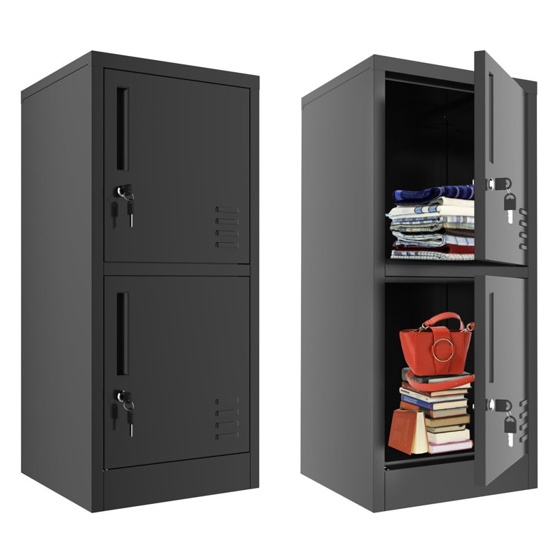 Belew 15.8'' Wide 2 - Shelf Storage Cabinet, Black