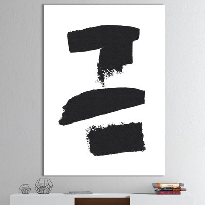 «Black and White Geometric Company I», reproduction d'art sur toile tendue