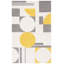 Tapis gris / doré en laine fait à la main Felipe-70742872