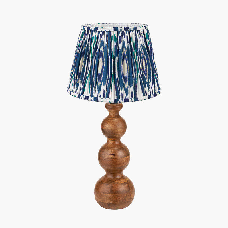 Biatriz Wood Table Lamp, Blue
