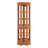 5-Shelf Oak Corner Cabinet With Lighting Feature Oak-Tinged Curio 5 Shelves And-615278188