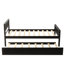 Lit plateforme simple avec lit gigogne, tête et pied de lit à lattes, aucun sommier requis-129198707