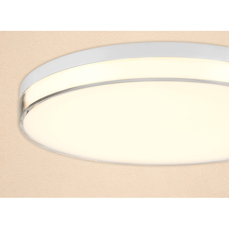 Plafonnier encastré en acrylique Bupal, Blanc, H 1,5 po x l 11 po x P 11 po