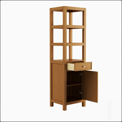 Meuble-lavabo de salle de bain en chêne durable de 20 pouces avec beaucoup de rangement, parfait pour les petites salles de bain et une organisation efficace.