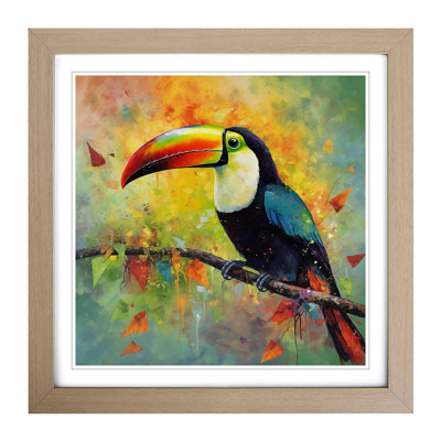 Toucan Colour Field Painting - Framed Print