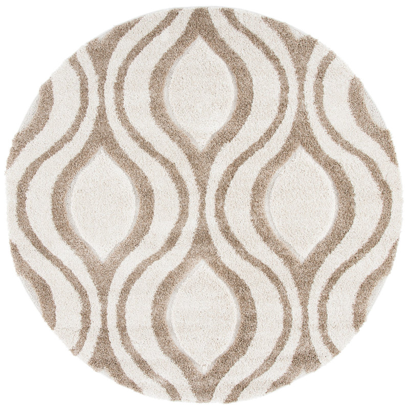 Altoona Shag Performance Geometric Rug, Round 6'7"