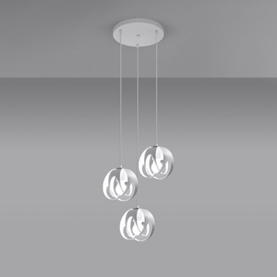 Amrah 3 - Light Silver Sphere Pendant