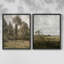 «Vintage Landscape XL III», impression numérique sur toile - ensemble de 2-1907114327-1907114331
