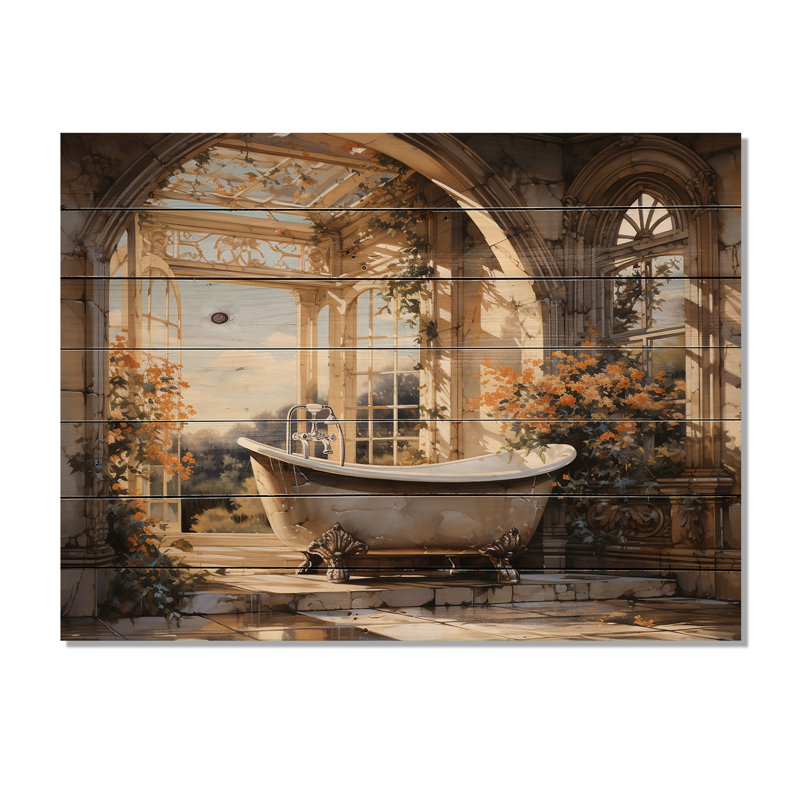 Impression sur bois pour salle de bain Golden Luxe I, H 30 po x l 40 po x P 0,78 po