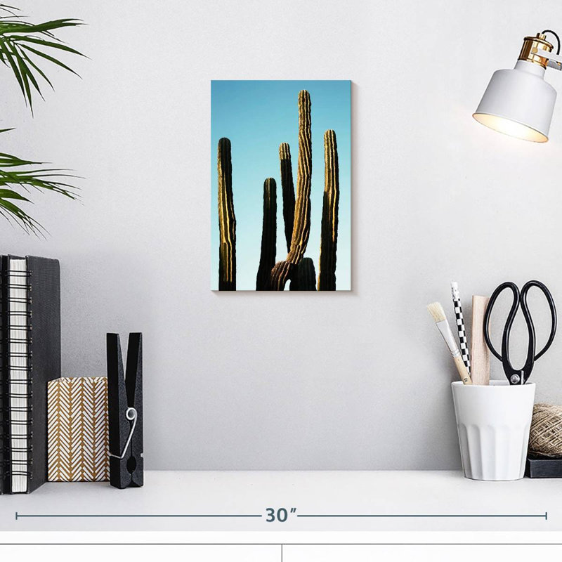 Harnek Golden Cacti, 12" H x 8" W